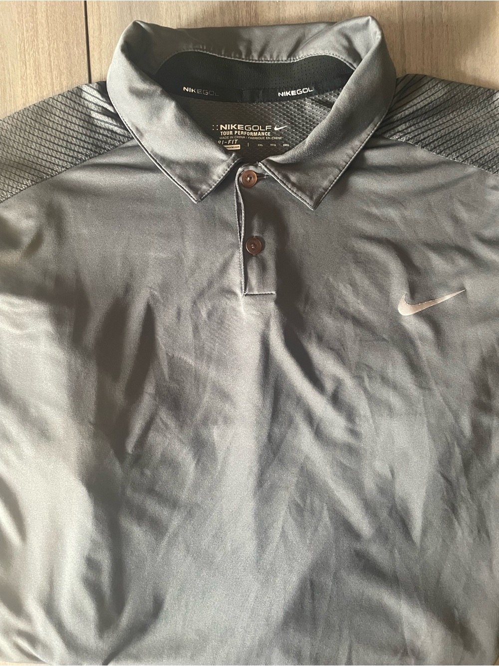 Nike Golf Tour Performance Dri-FIT Polo Shirt XXL Gray Edgewood 1898 Golf Club